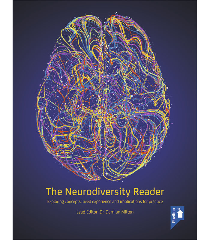 The Neurodiversity Reader, book cover, showing an illustration of a brain